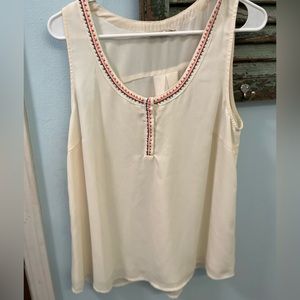41 hawthorn stitch fix top. Large. Beaded neckline